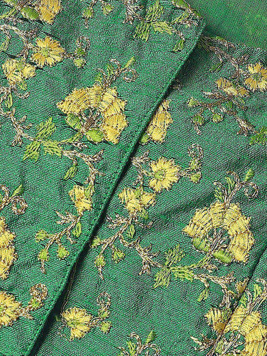 Cream-Coloured & Beige Embroidered Semi-Stitched Myntra Lehenga & Unstitched Blouse with Dupatta